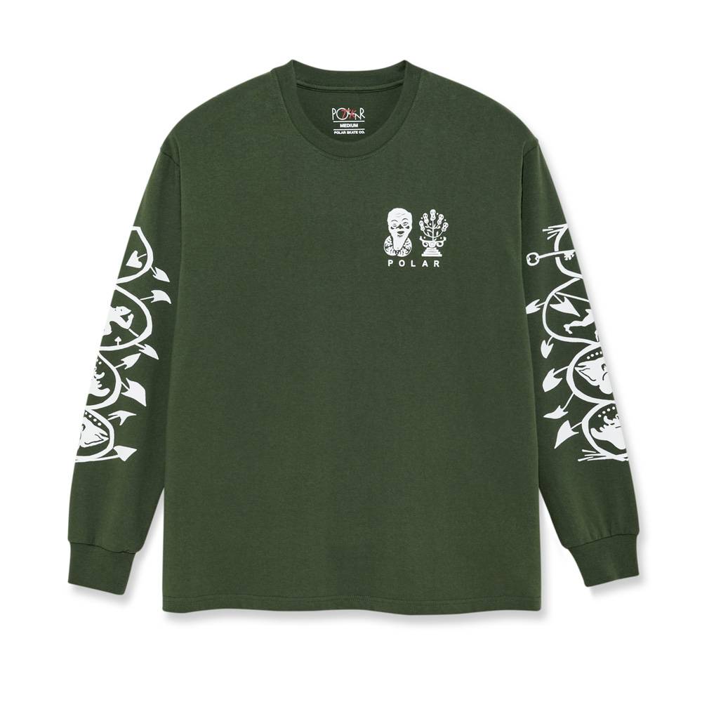 Polar Spiral LS T-Shirt - Dark Olive