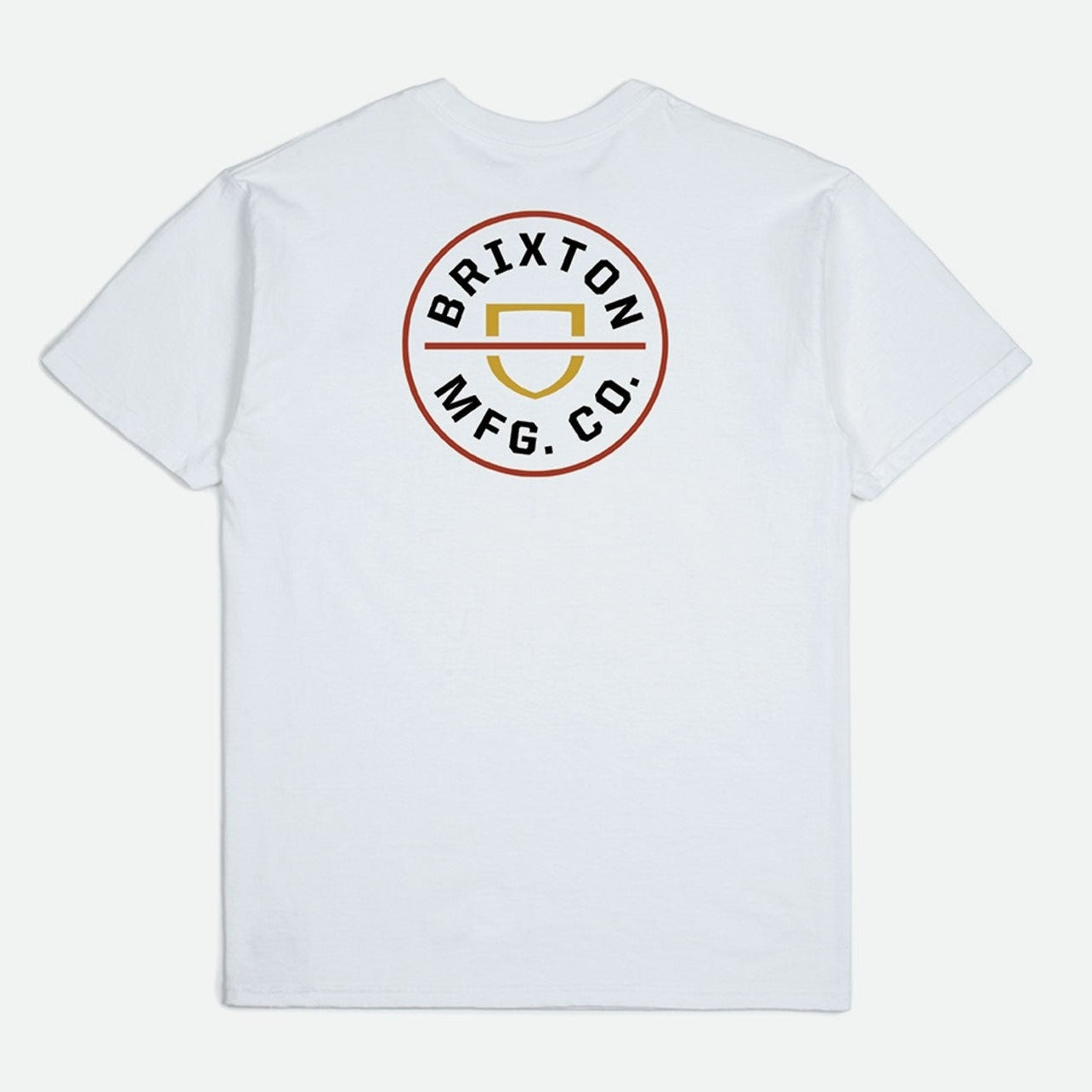 Brixton Crest 2 Tee - White / Phoenix Orange