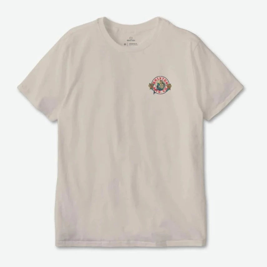 Brixton Geneva T-Shirt - Cream Worn Wash