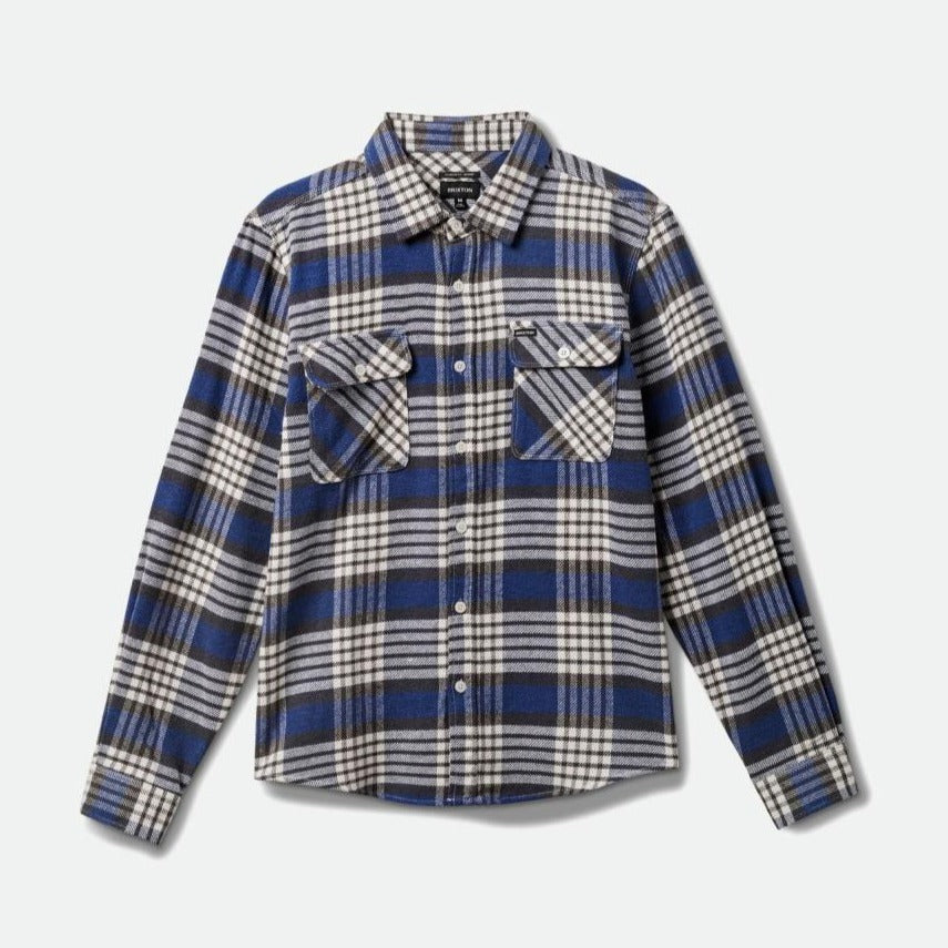 Brixton Bowery Shirt - Pacific Blue / Whitecap / Black
