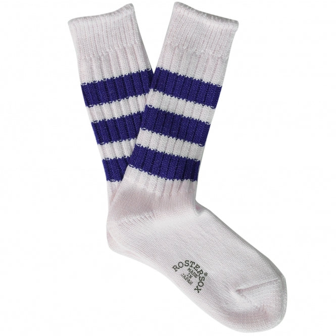 Rostersox Boston Stripe Sock - Ecru / Navy