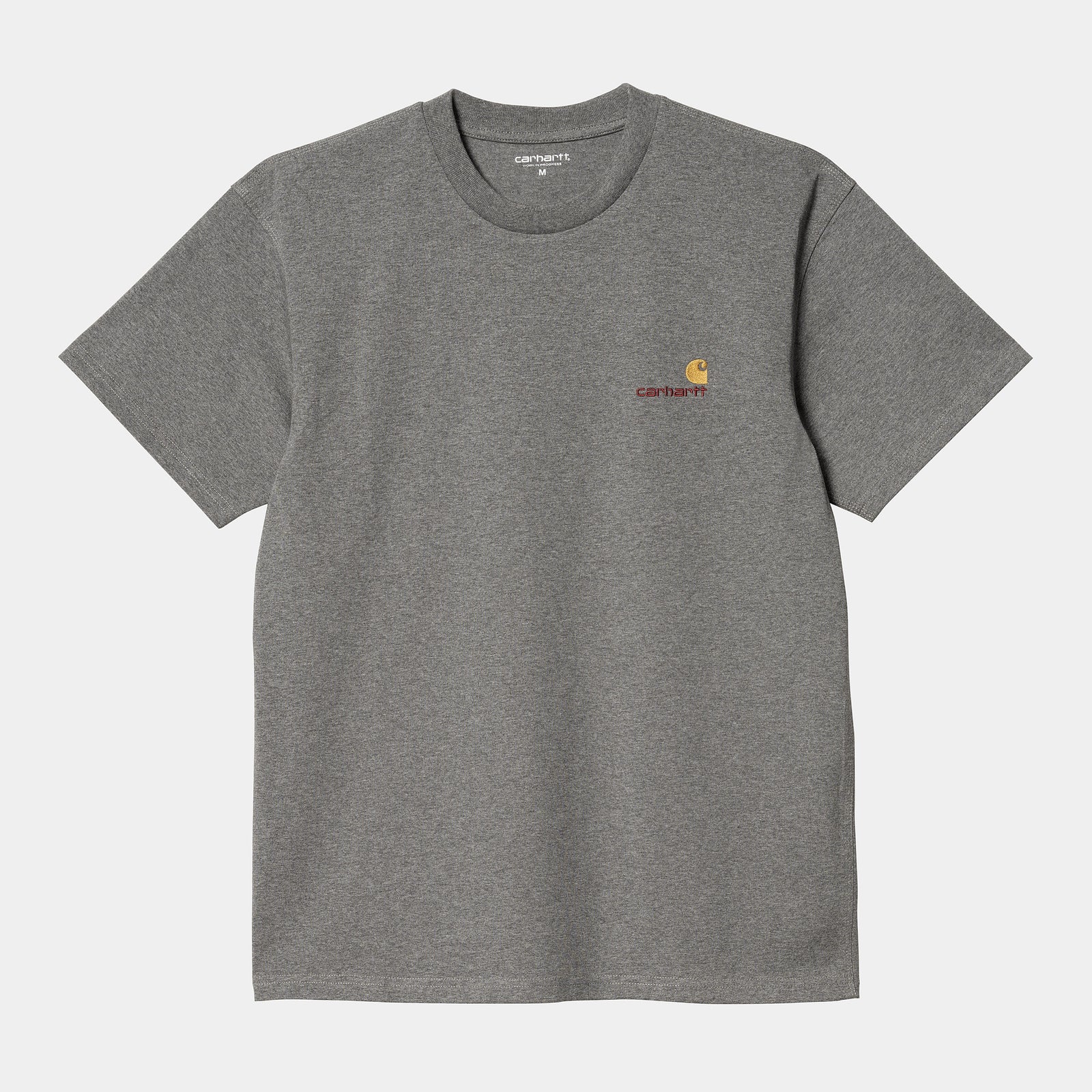 Carhartt WIP American Script T-Shirt - Dark Grey Heather