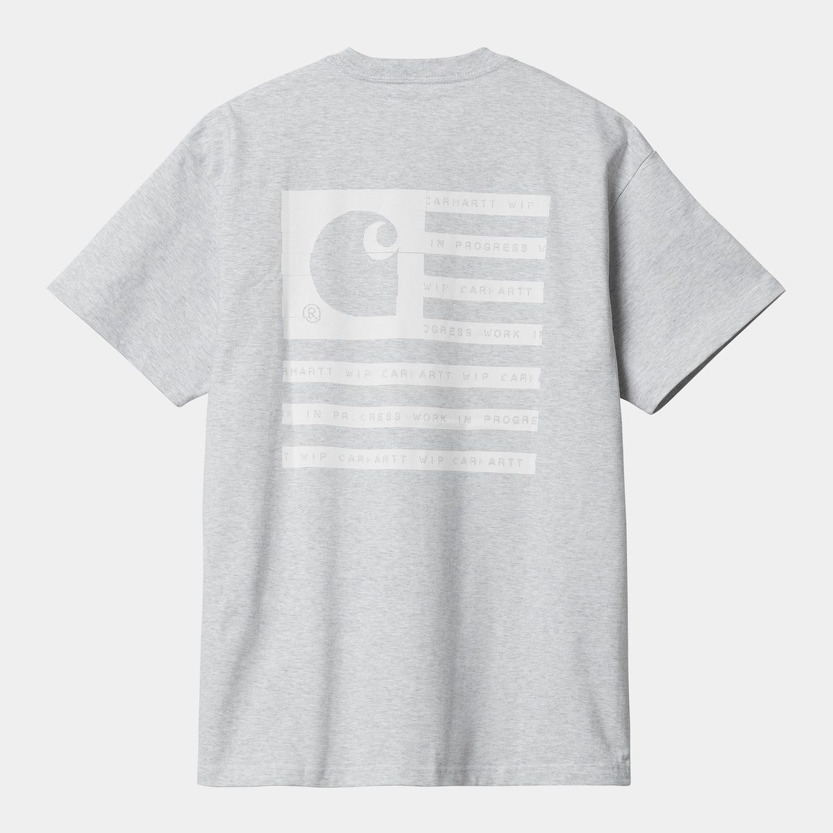 Carhartt WIP Label State Flag T-Shirt - Ash Heather