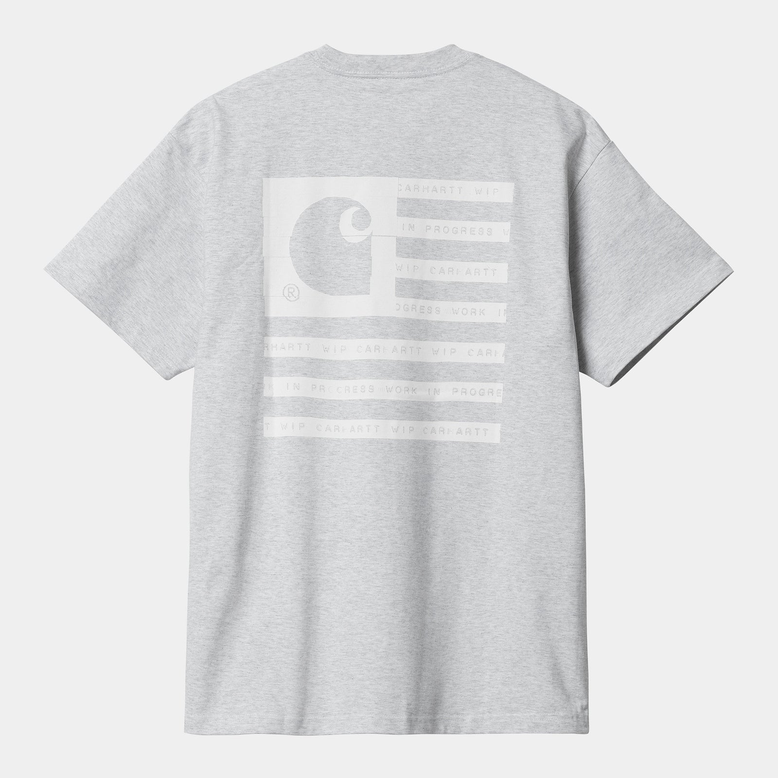Carhartt WIP Label State Flag T-Shirt - Ash Heather