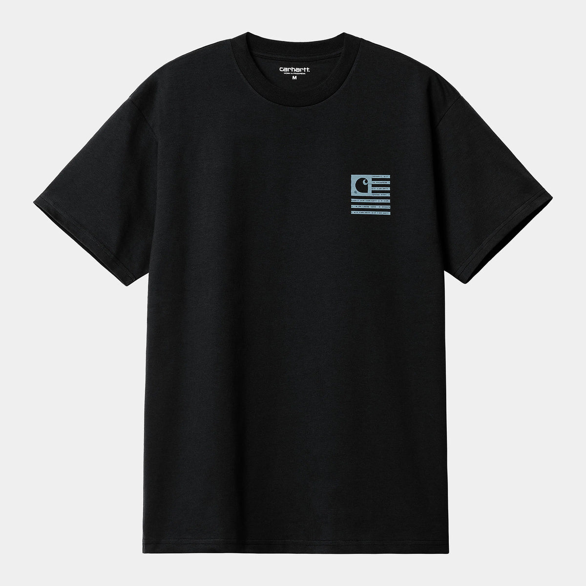 Carhartt WIP State Flag T-Shirt - Black / Misty Sky