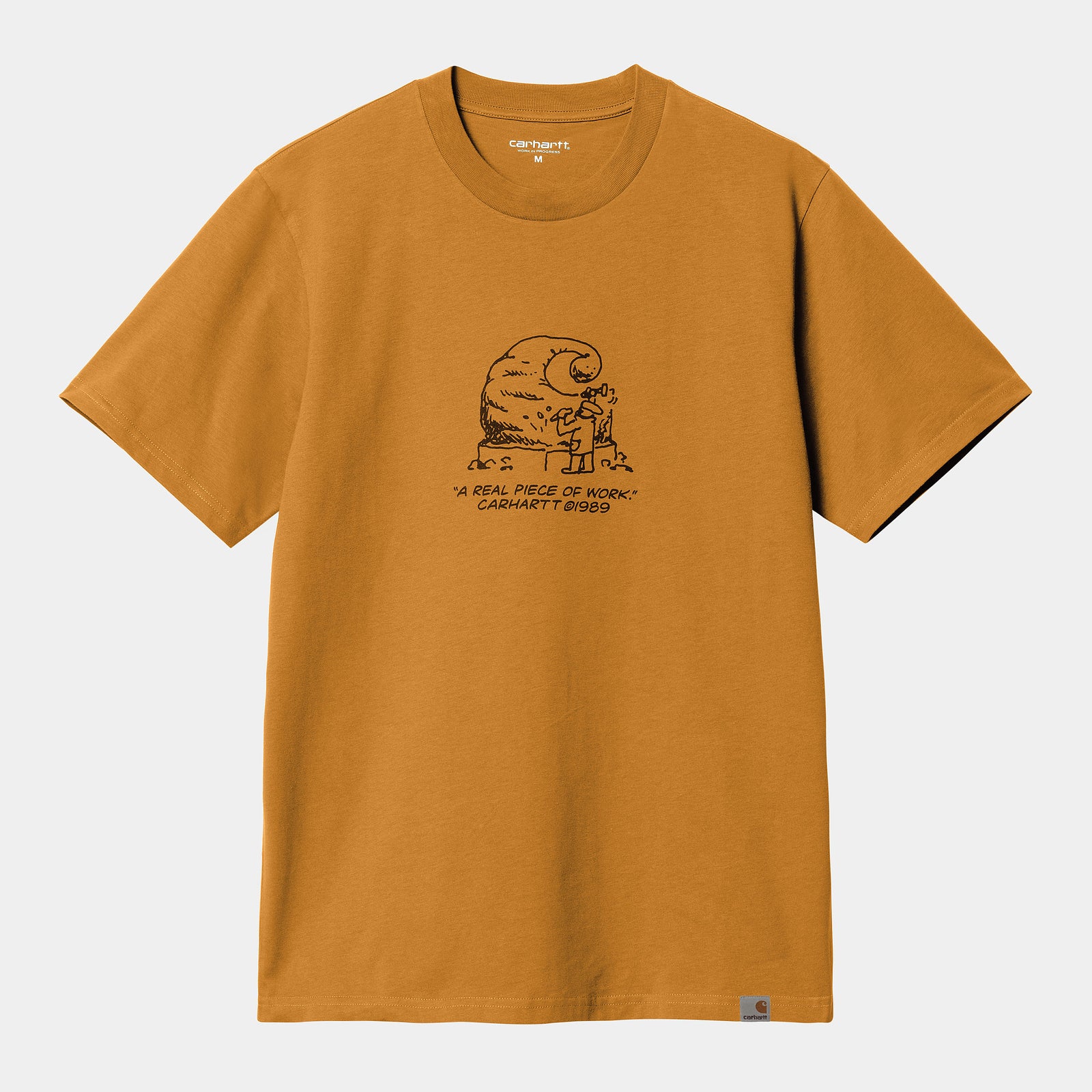 Carhartt WIP Piece of Work T-Shirt - Ochre / Black