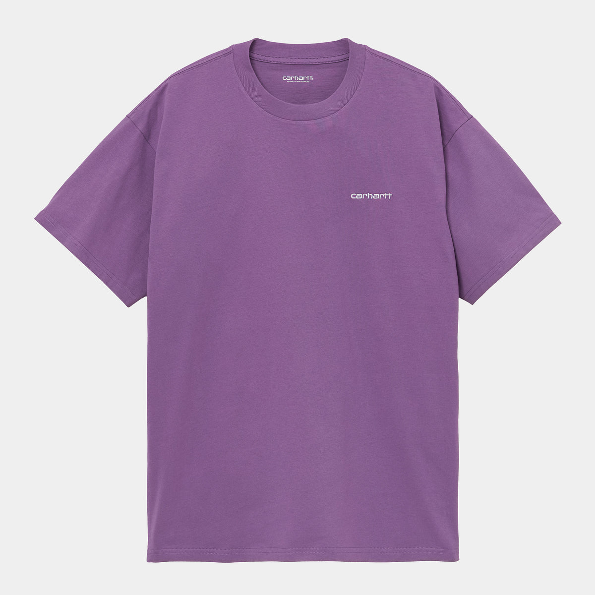Carhartt WIP Script Embroidery T-Shirt - Aster/White