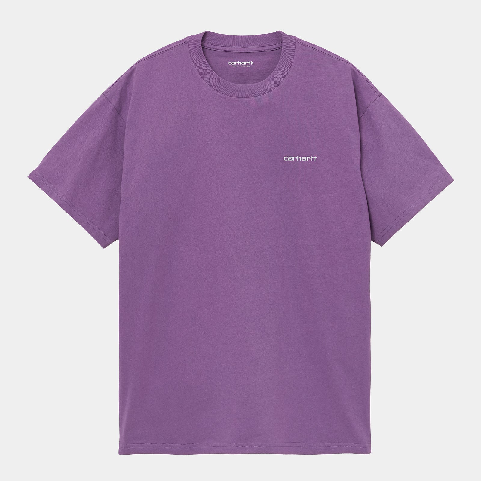 Carhartt WIP Script Embroidery T-Shirt - Aster/White