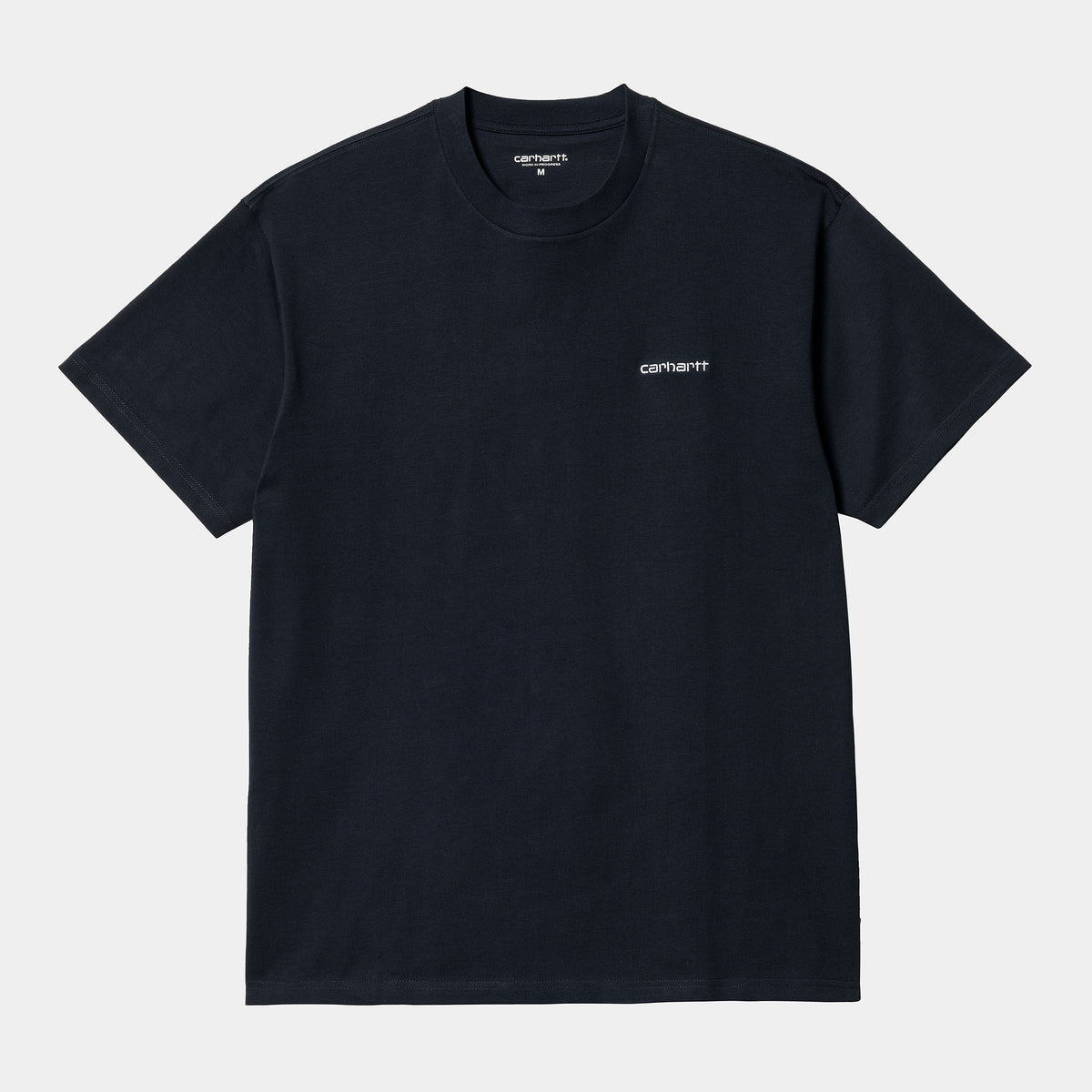Carhartt WIP S/S Script Embroidery Tee - Atom Blue / White