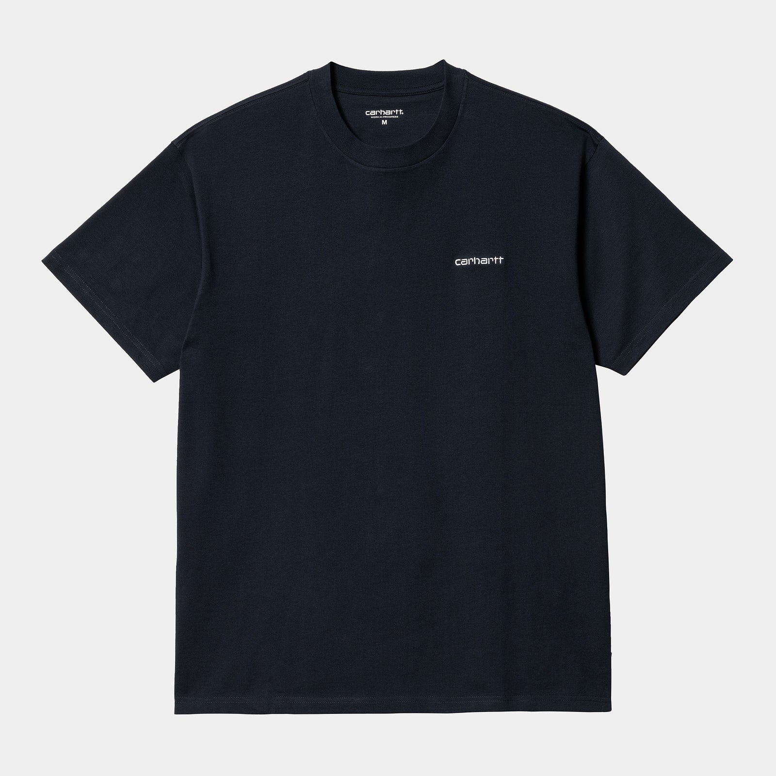 Carhartt WIP S/S Script Embroidery Tee - Atom Blue / White