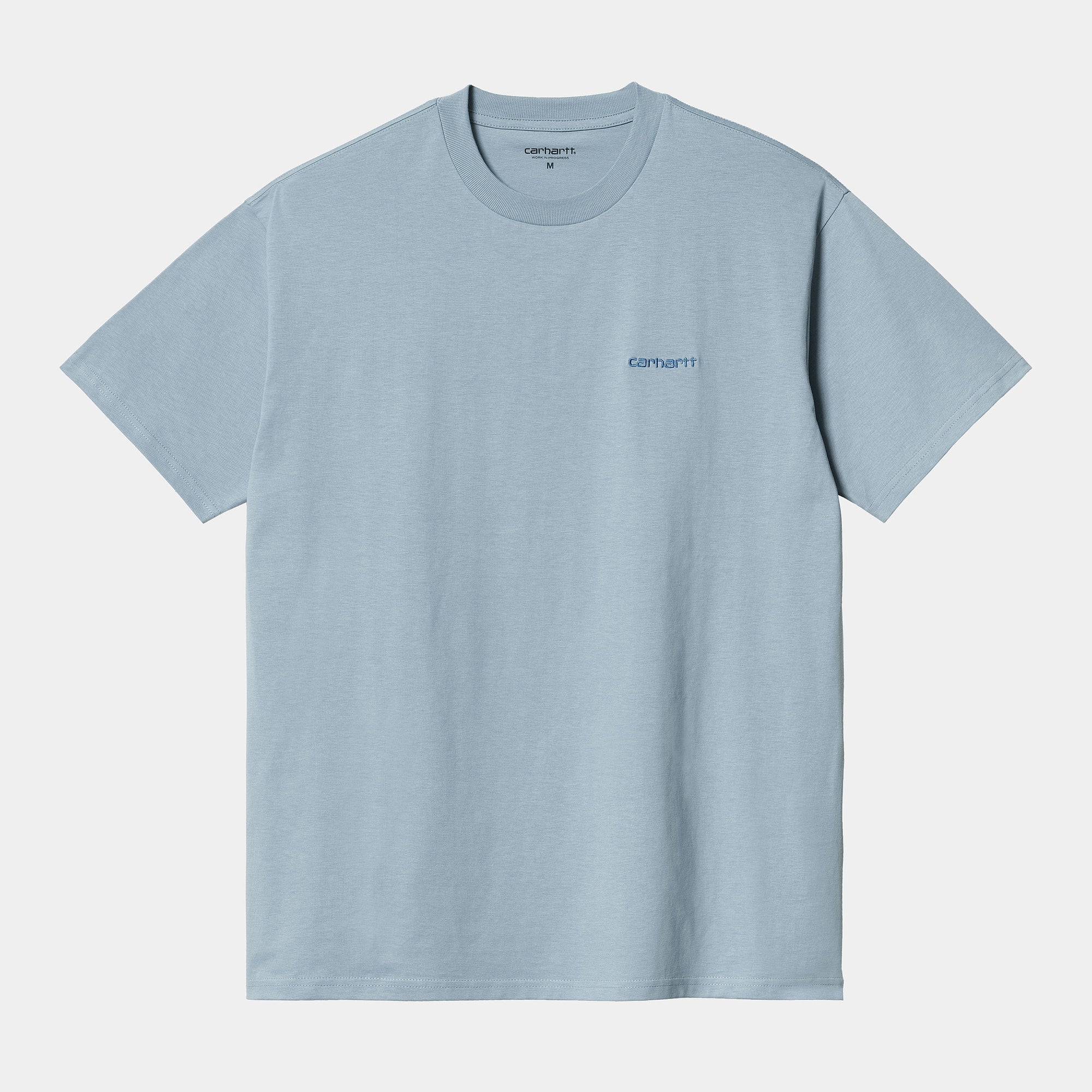 Carhartt WIP Script Emb T-Shirt - Frosted Blue / Gulf