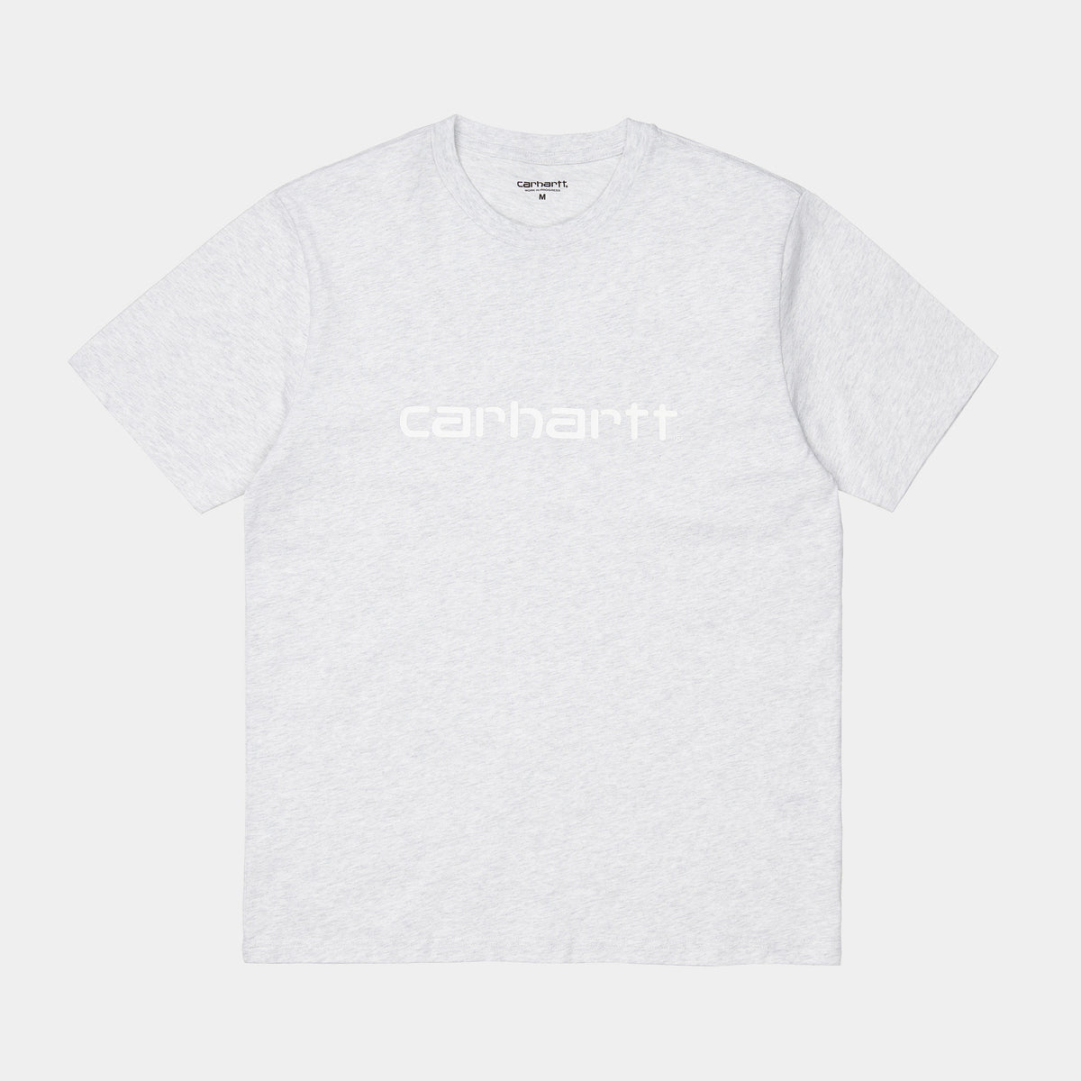 Carhartt WIP Script T-Shirt - Ash Heather / White