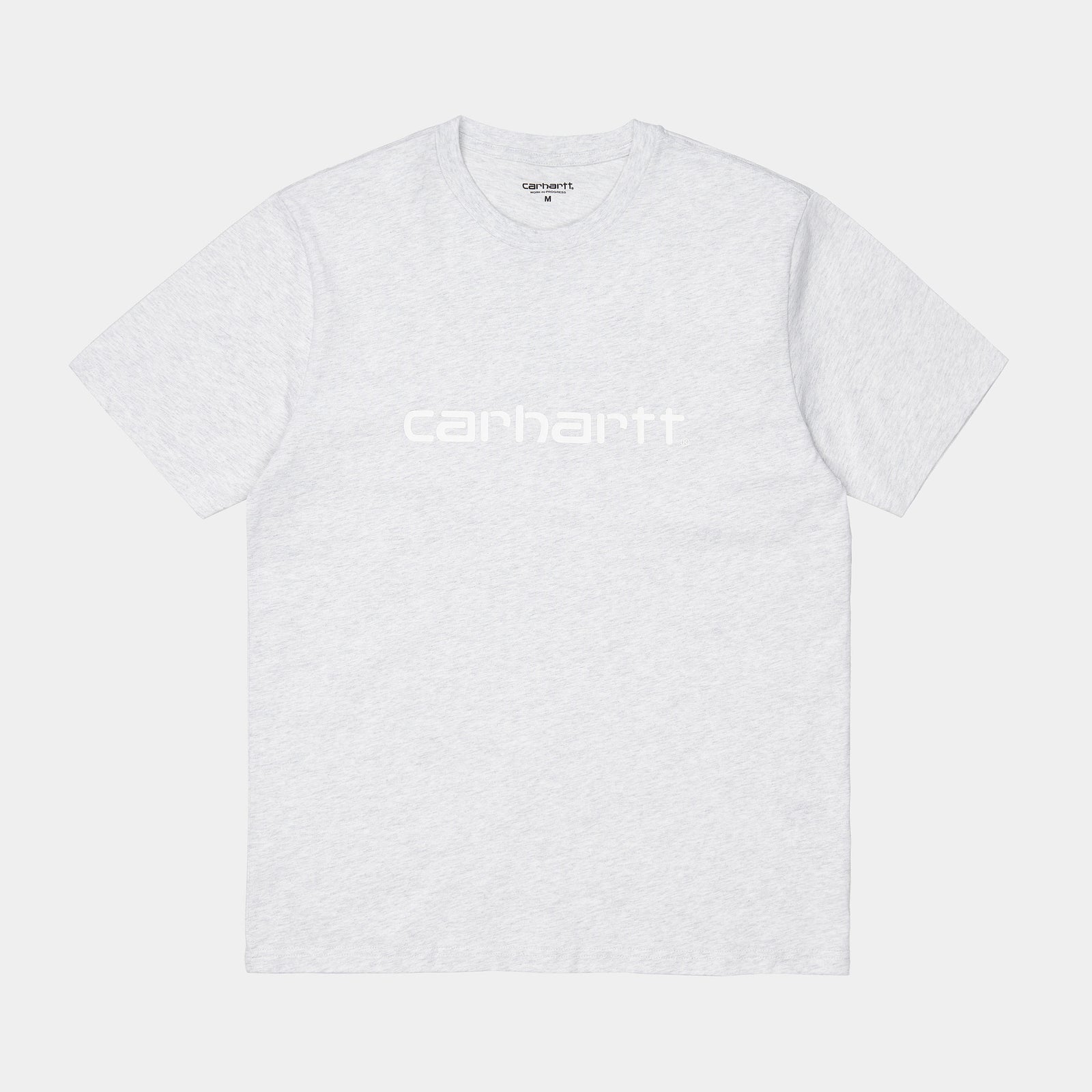 Carhartt WIP Script T-Shirt - Ash Heather / White