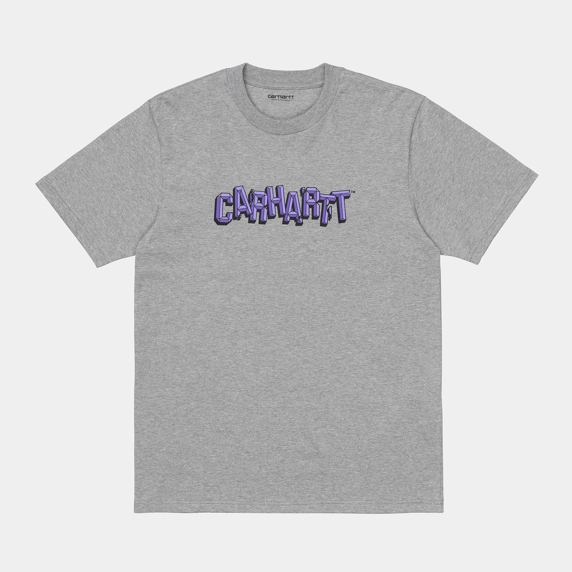 Carhartt WIP Shattered Script T-Shirt - Grey Heather