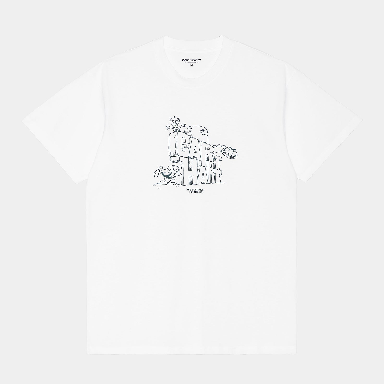 Carhartt WIP Stoneage T-Shirt - White / Eucalyptus