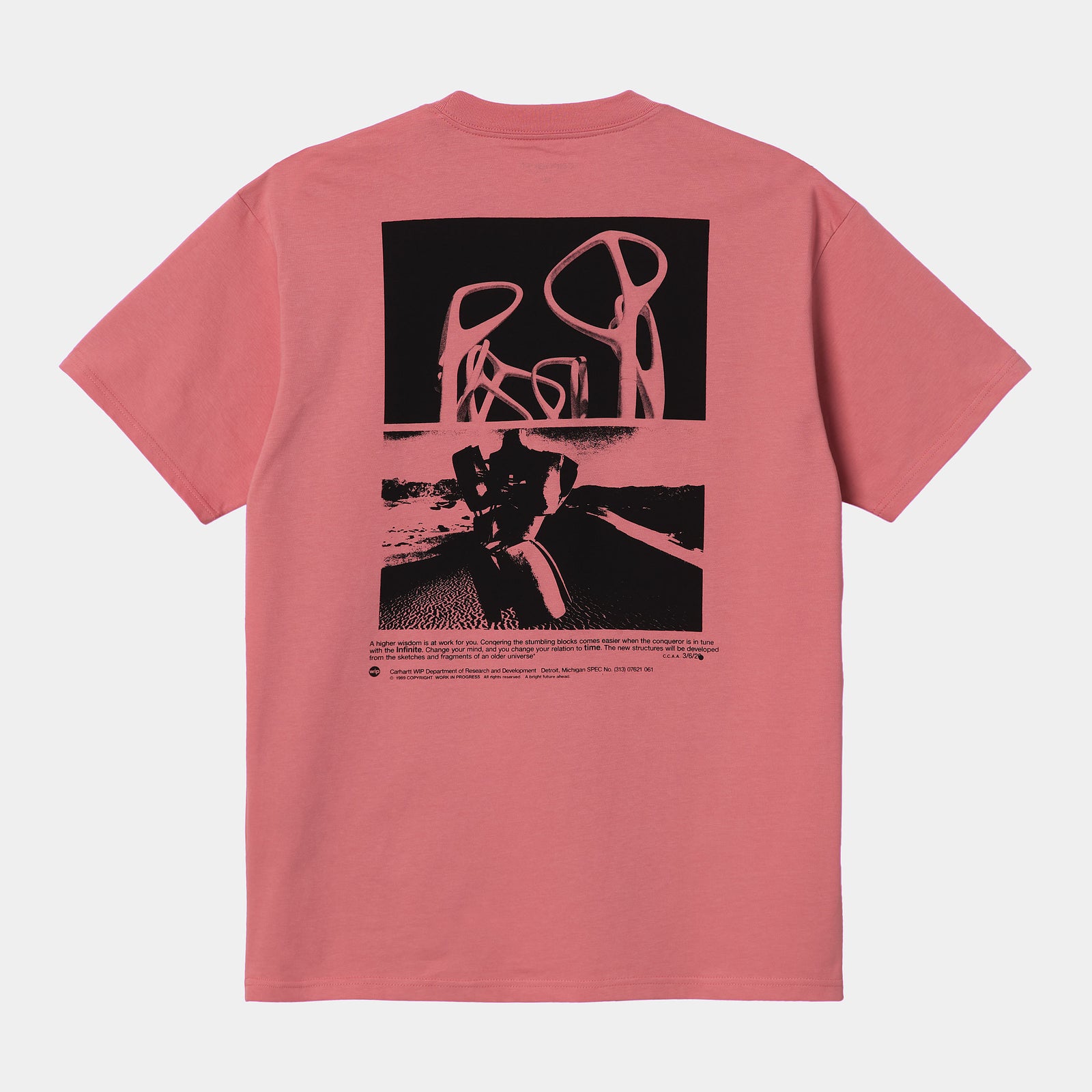 Carhartt WIP Structures T-Shirt - Pink / Black