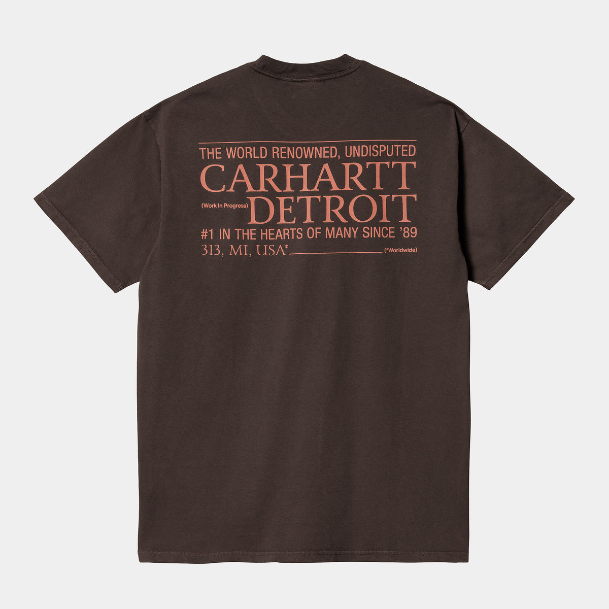 Carhartt WIP Undisputed T-Shirt - Dark Umber / Pink