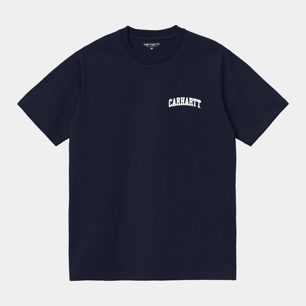 Carhartt WIP University Script T-Shirt - Dark Navy / White