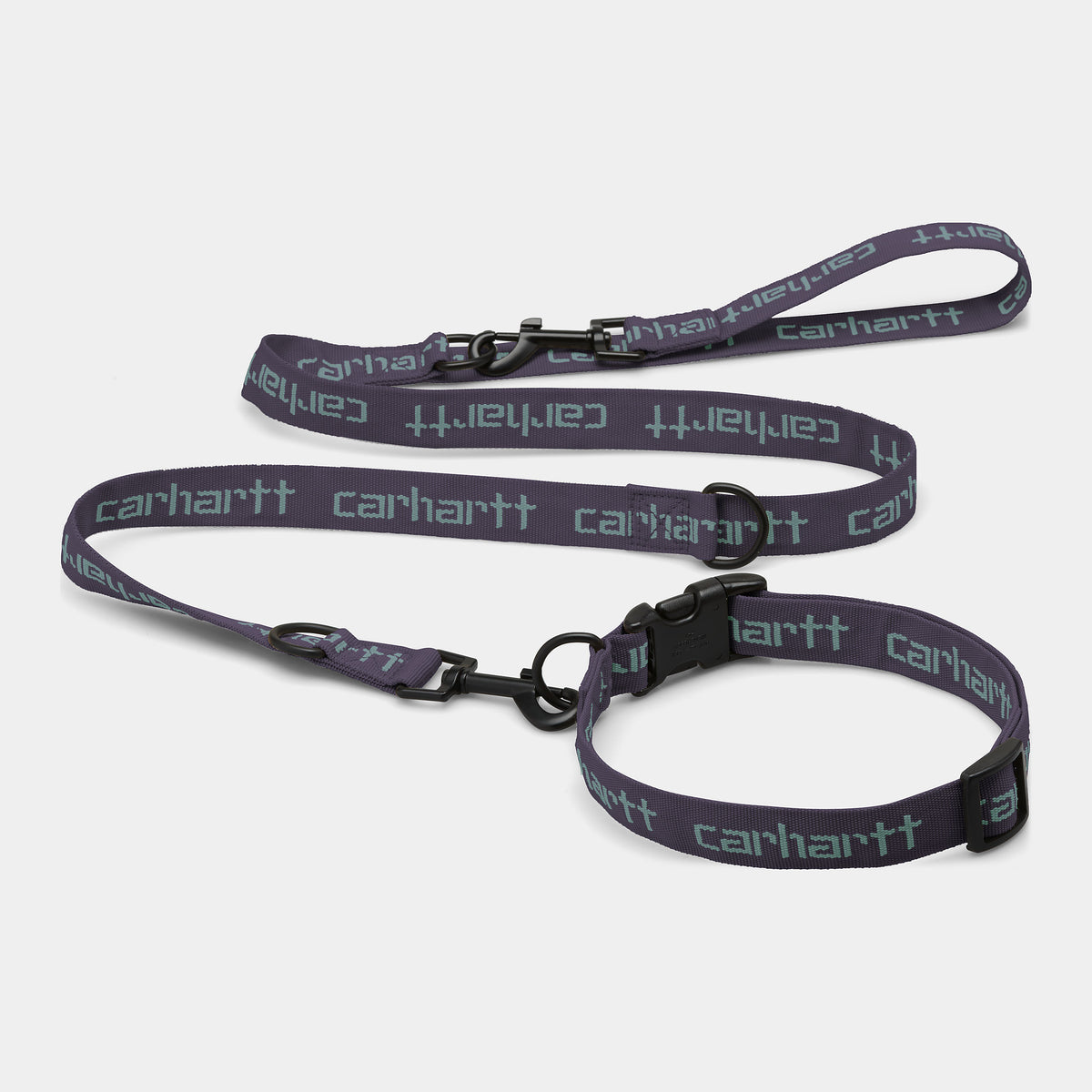 Carhartt WIP Script Dog Leash &amp; Collar - Artichoke / Misty Sage