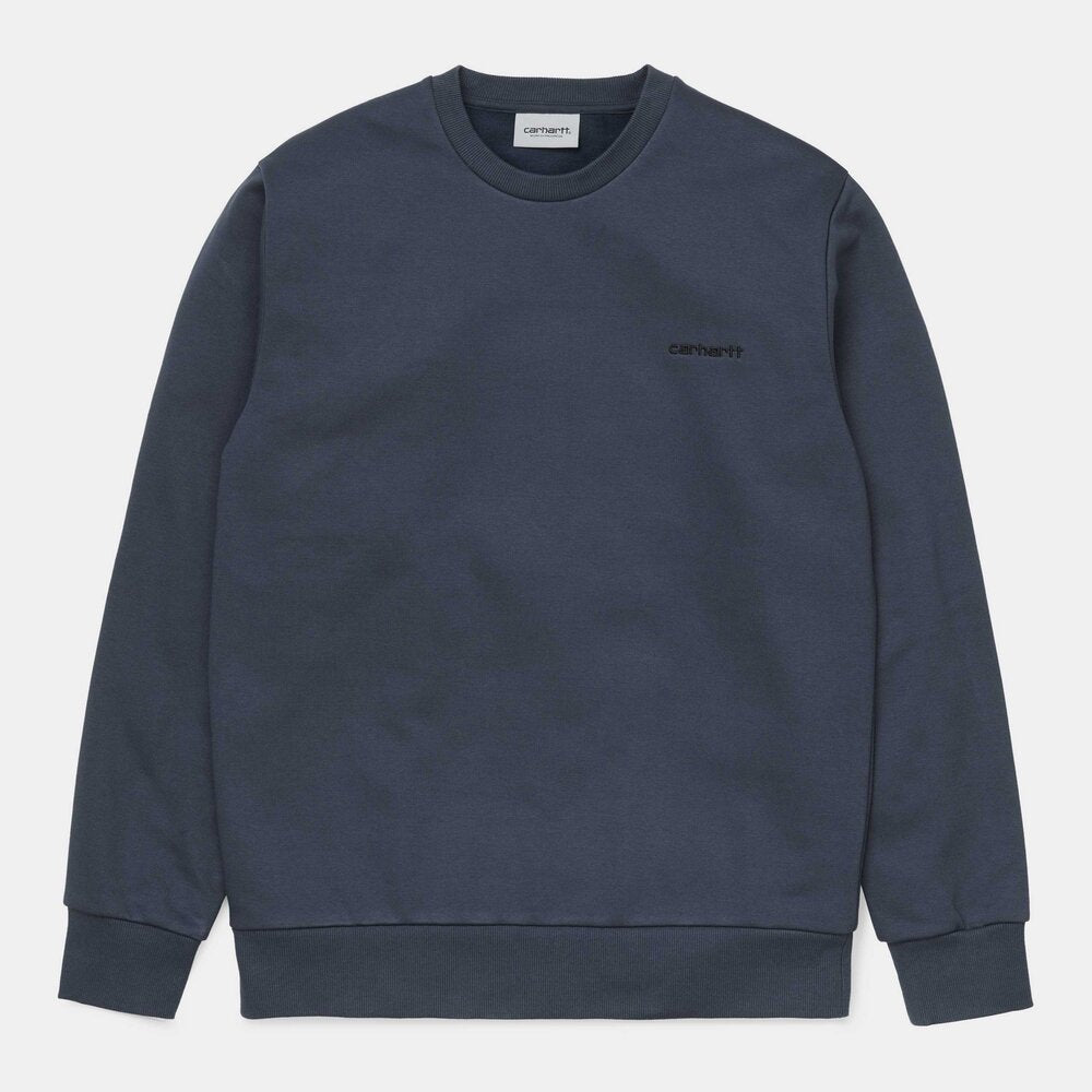 Carhartt Wip Script Embroidery Sweat Admiral / Black