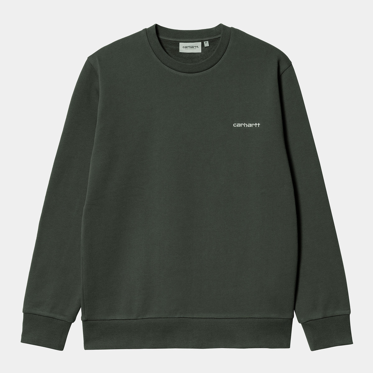 Carhartt WIP Script Embroidery Sweat - Boxwood / White