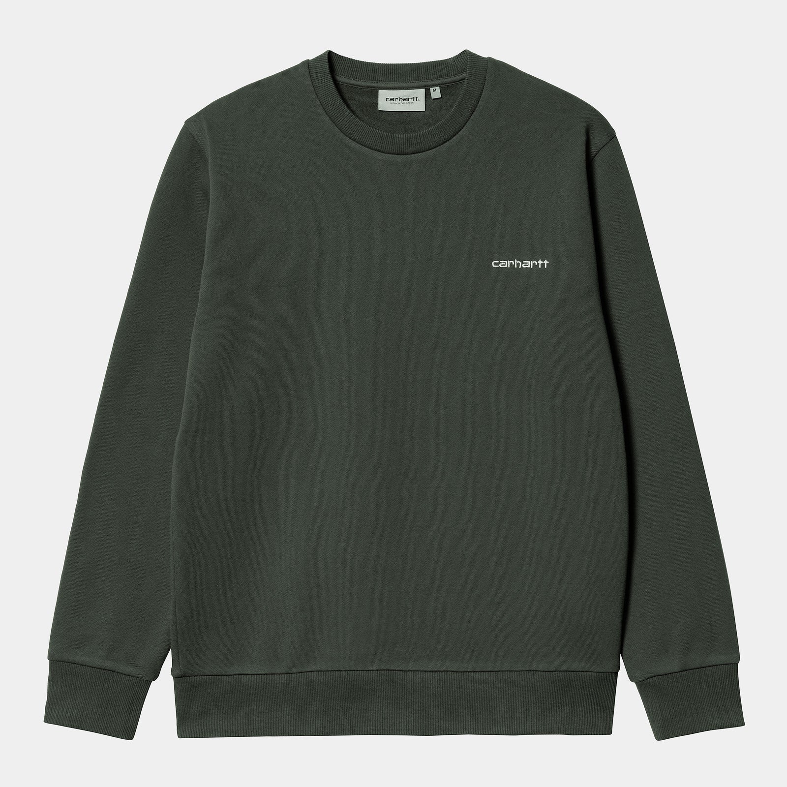 Carhartt WIP Script Embroidery Sweat - Boxwood / White