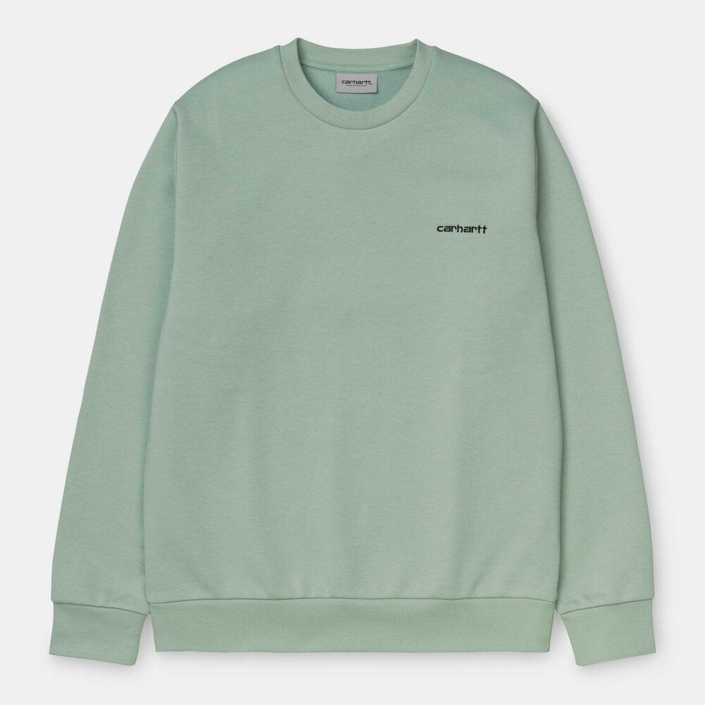 Carhartt Wip Script Embroidery Sweat Frosted Green / Black