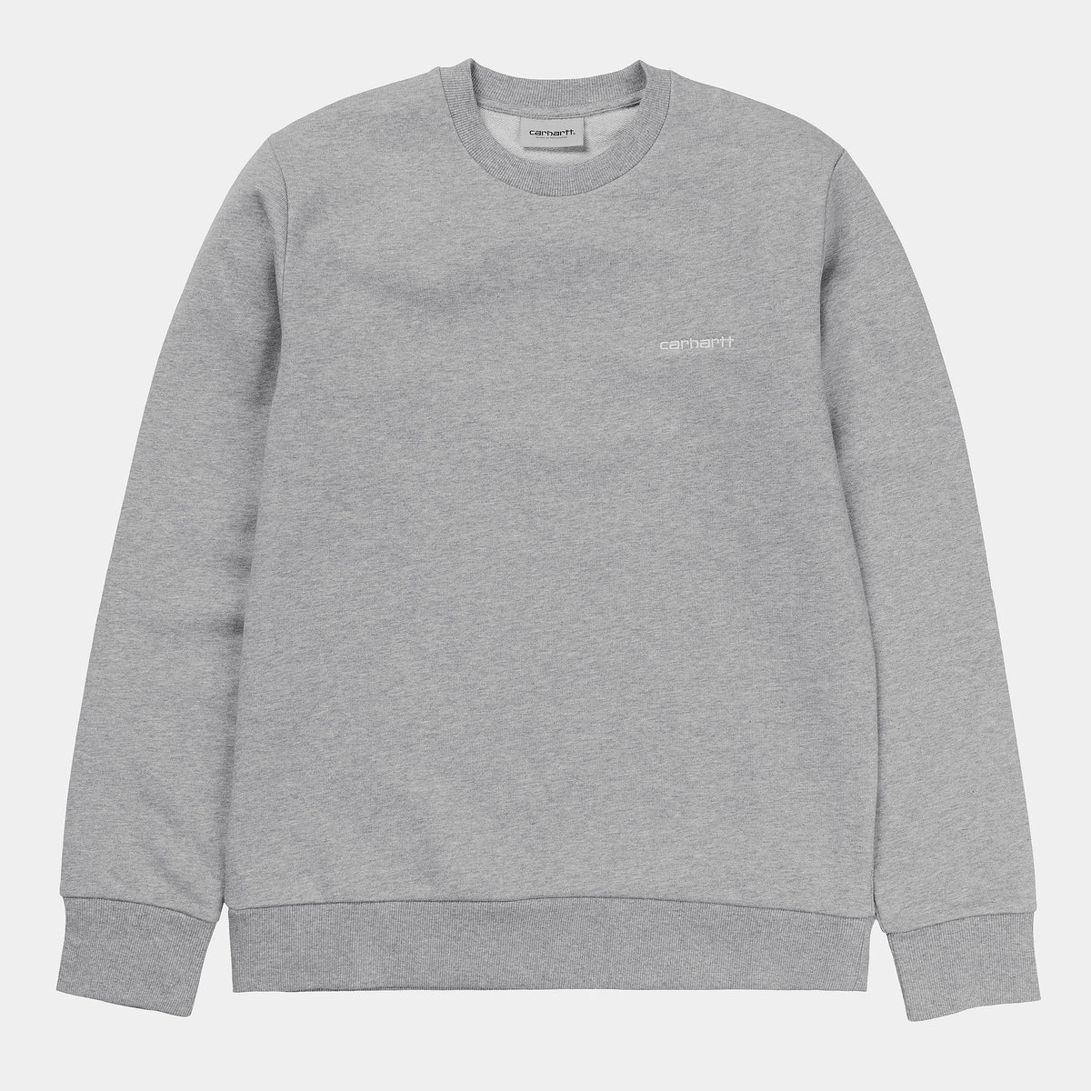 Carhartt WIP Script Embroidery Sweat - Grey Heather