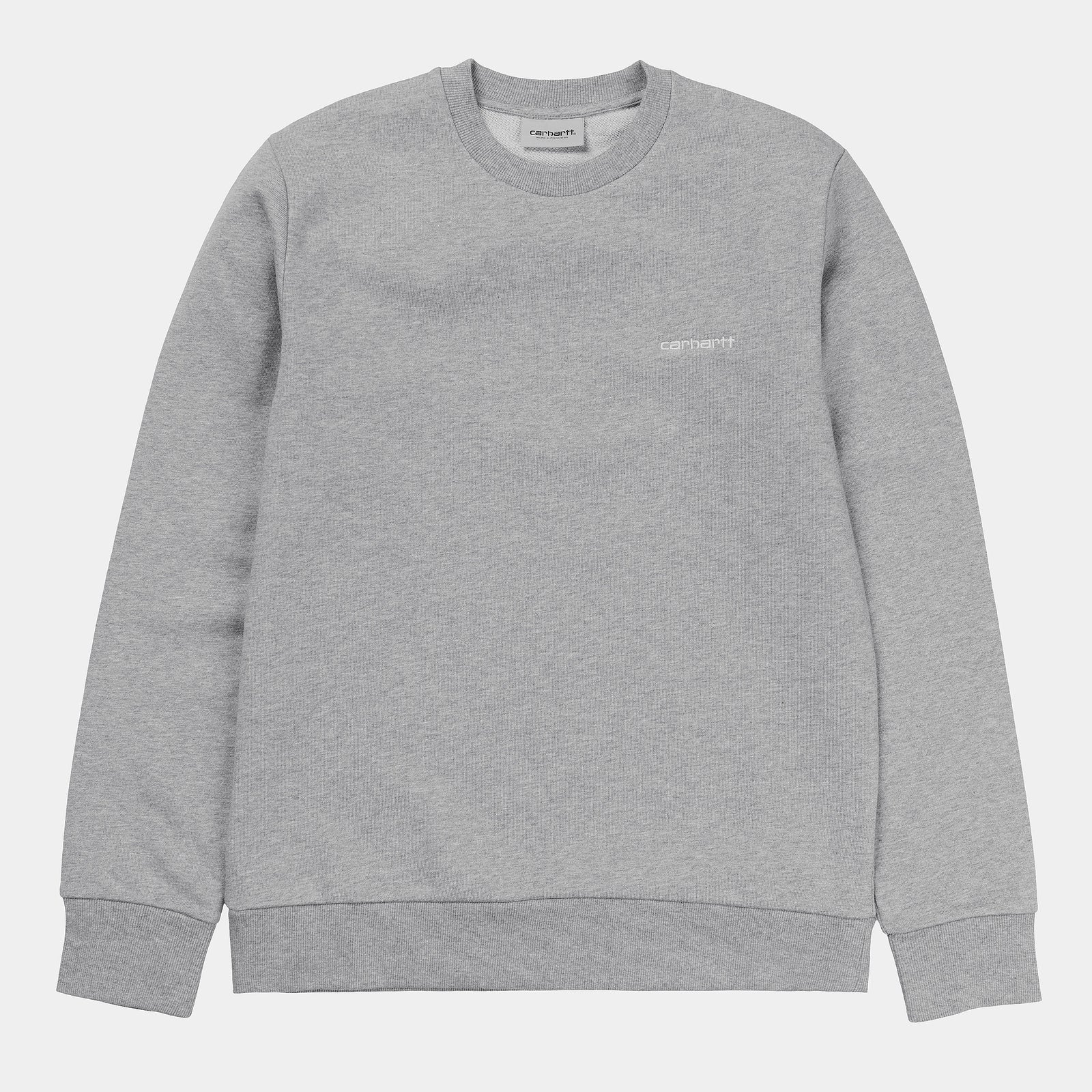 Carhartt WIP Script Embroidery Sweat - Grey Heather