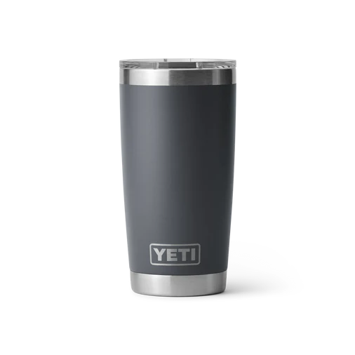Buy the Yeti Rambler 20oz Tumbler Charcoal Jingo Clothing
