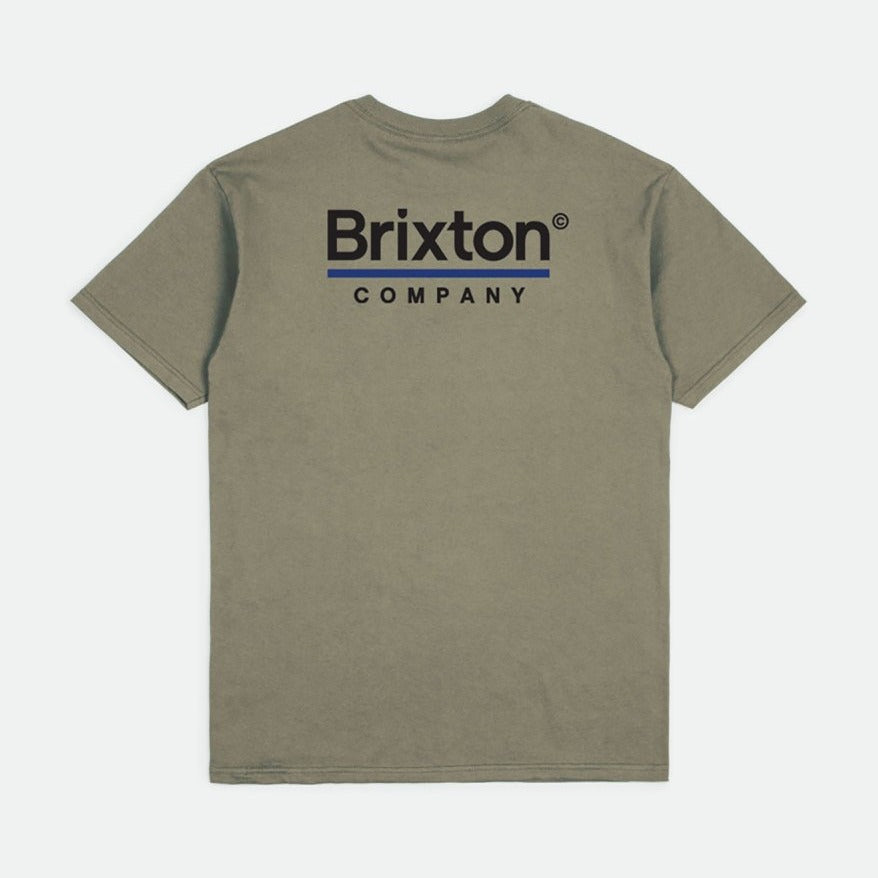 Brixton Palmer Line T-Shirt - Worn Wash Olive
