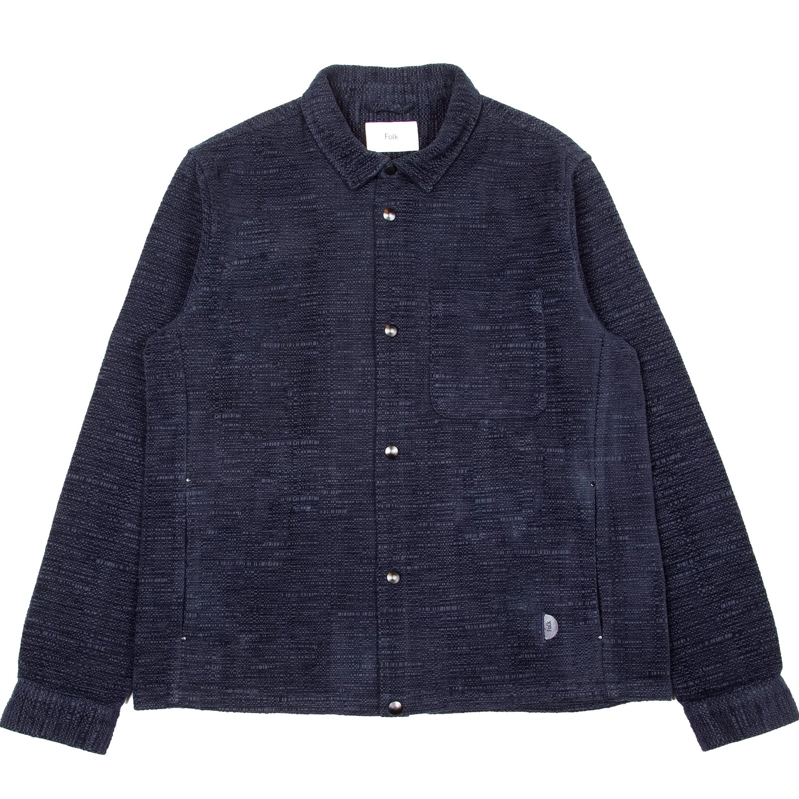 Folk Orb Jacket - Navy Irregular Weave