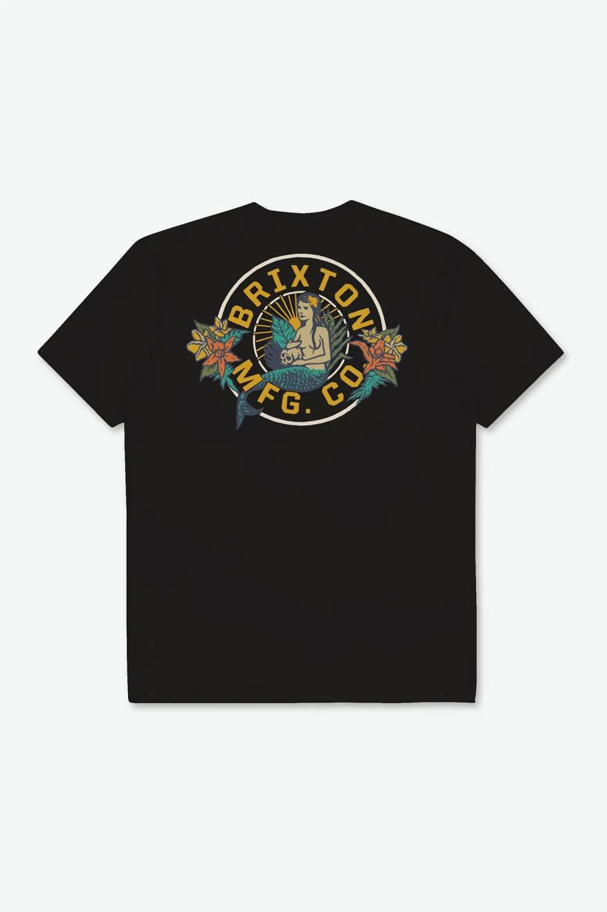 Brixton Geneva T-Shirt - Black Worn Wash