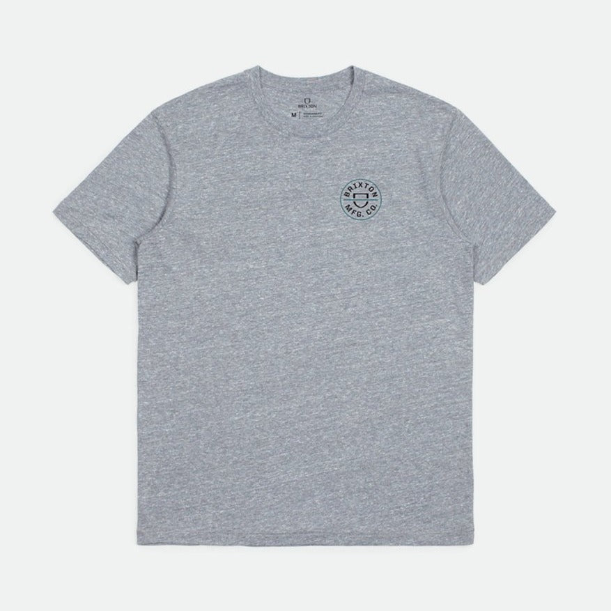 Brixton Crest 2 T-Shirt - Heather Grey /Black