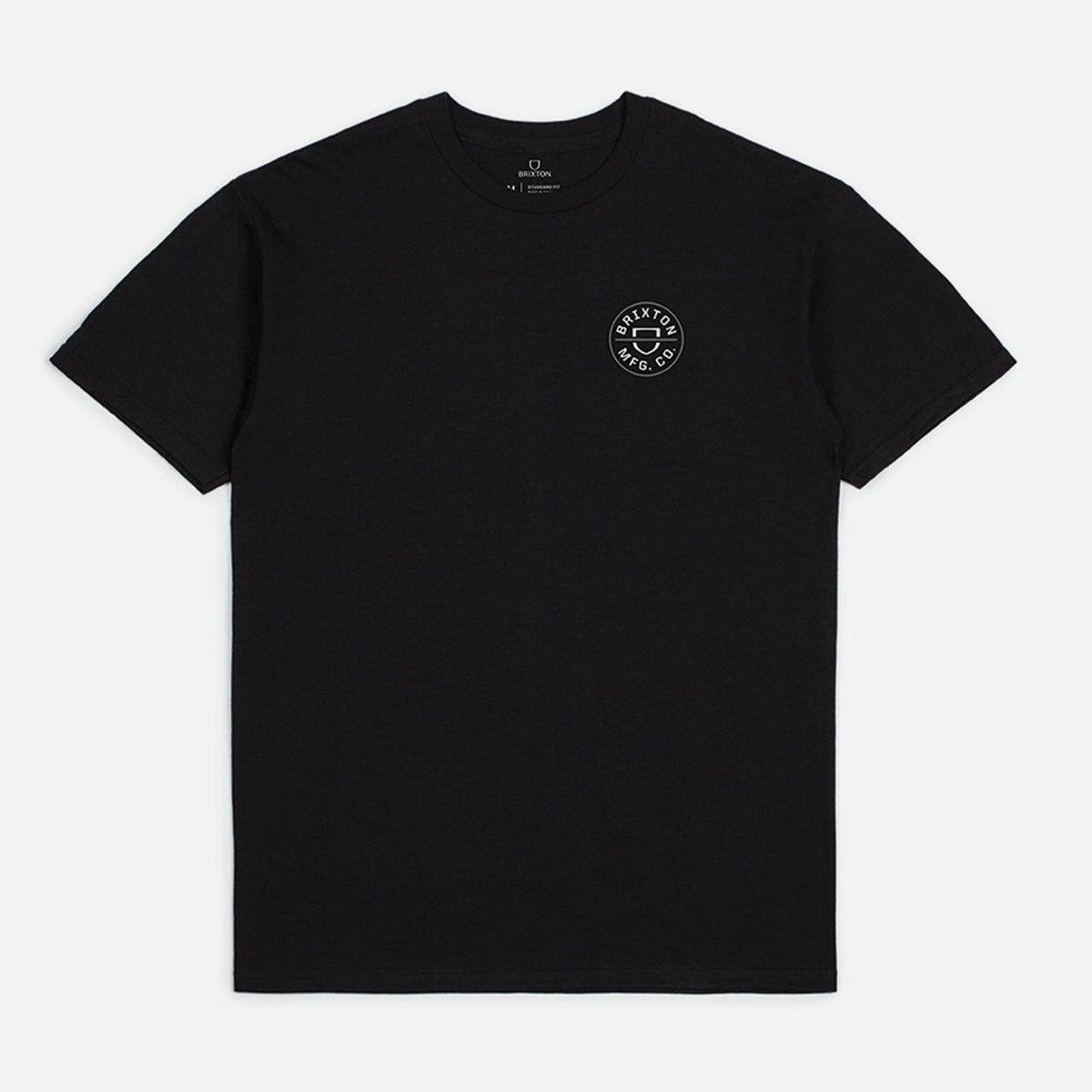 Brixton Crest 2 T-Shirt - Black / Pebble