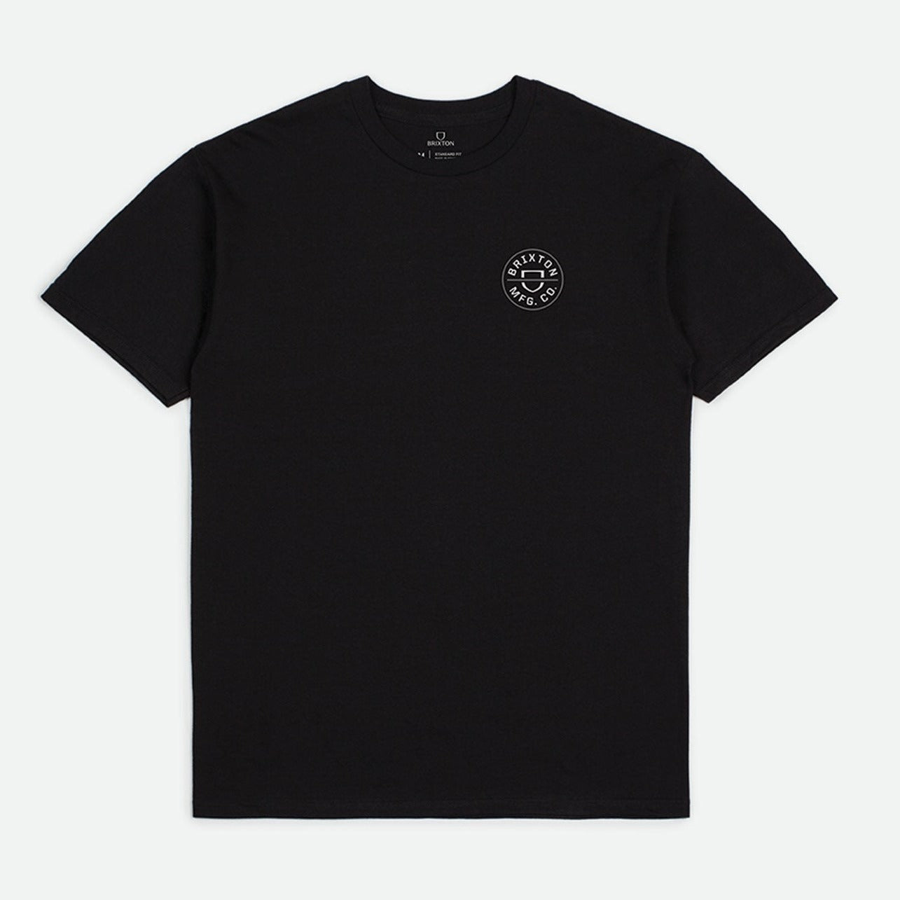 Brixton Crest 2 T-Shirt - Black / Pebble