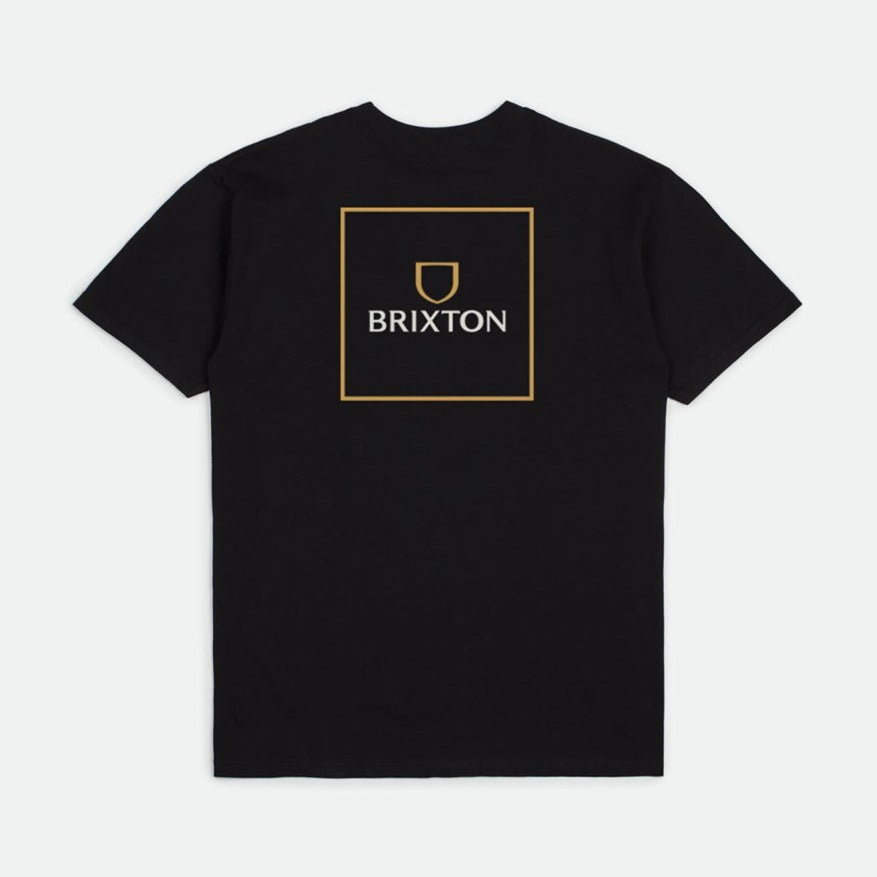 Brixton Alpha Square T-Shirt - Black / Lemon Curry